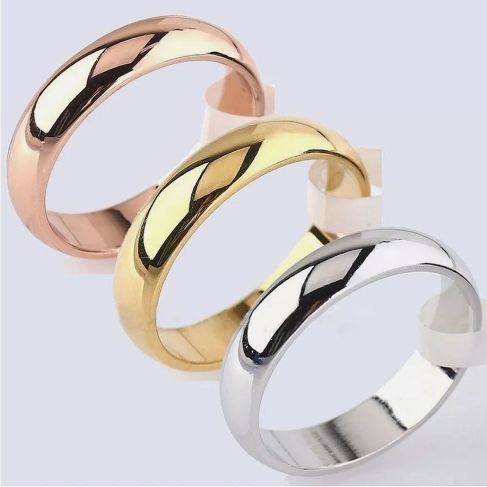 18KT Gold Plated Bands - Choice of 3 Colors - Sz 6
